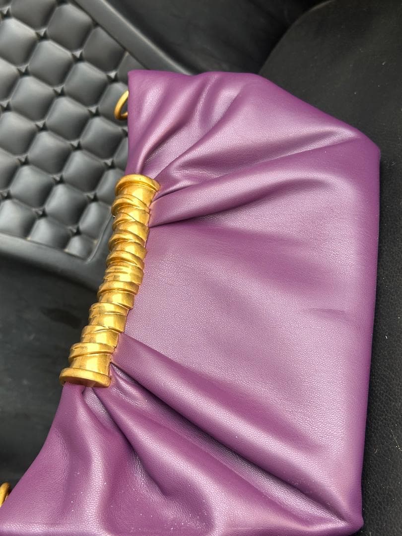 Sac clutch violet, Sacs femme · anse anneaux dorés