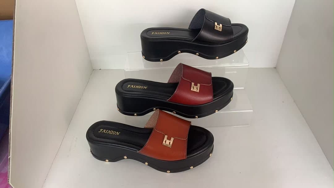 Mules plateforme dorée, Chaussures femme · 3 coloris