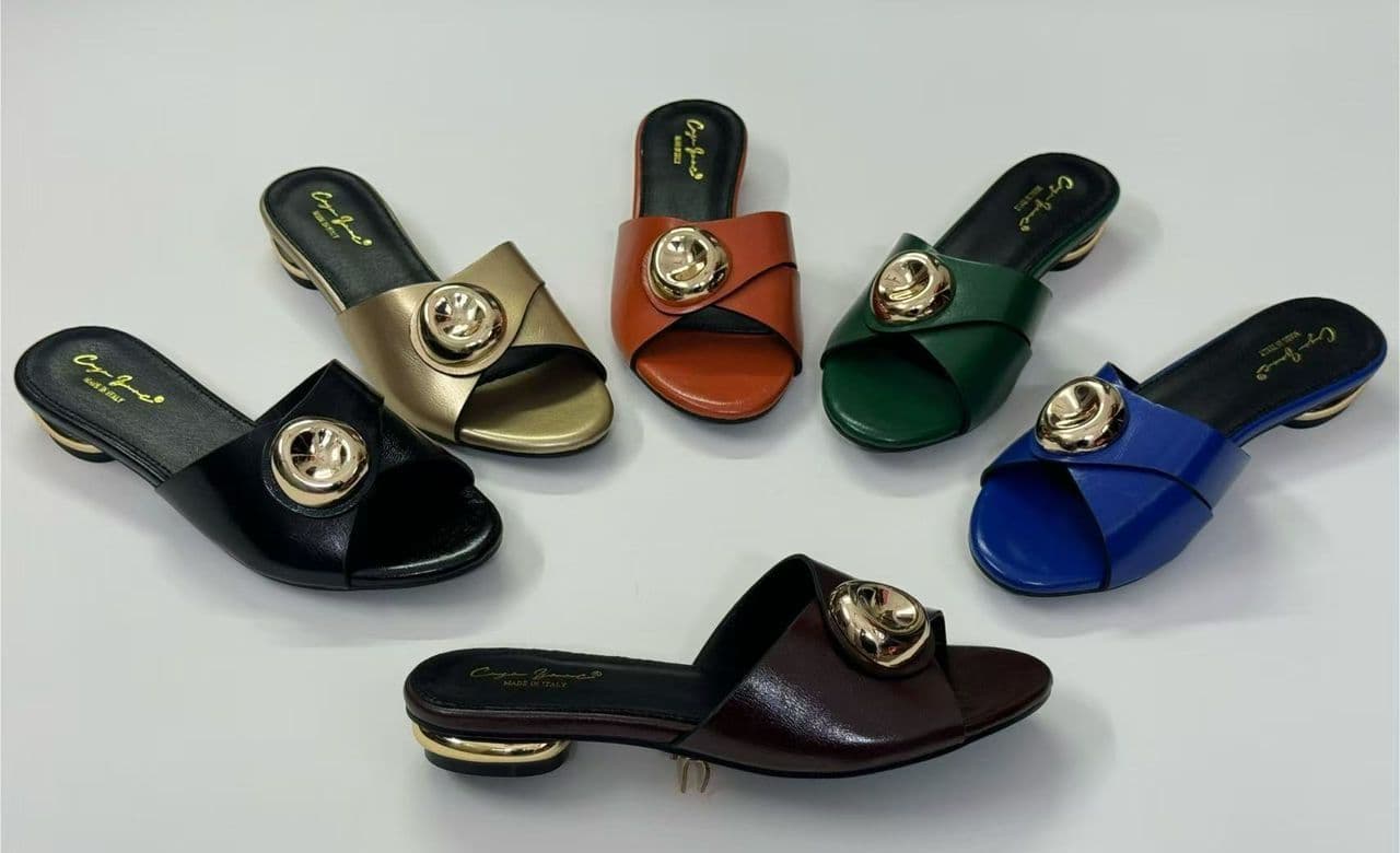 Mules plates rondes, Chaussures femme · 6 coloris