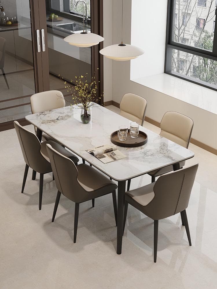 Table à manger style loft, Tables · 6 chaises